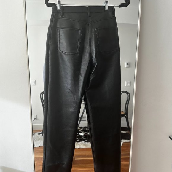Aritzia Wilfred Melina Straight Leg Faux Leather Pants - Picture 4 of 5